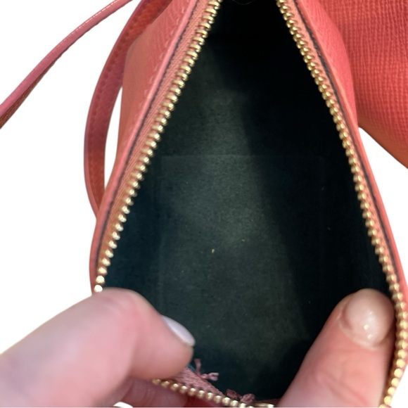 Smythson Pink Red Mini Crossbody Leather Tote - Picture 10 of 11